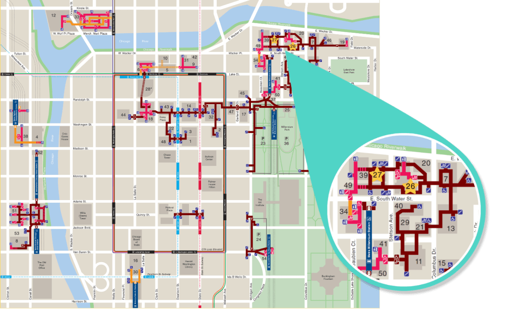Chicago Pedway Map