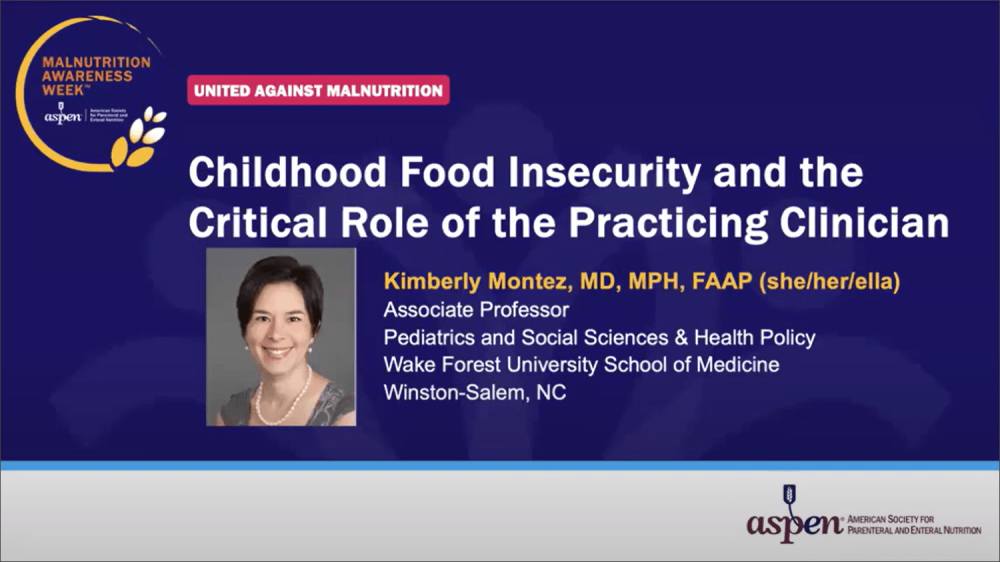 Childhood Food Insecurity and the Critical Role of the Practicing Clinician